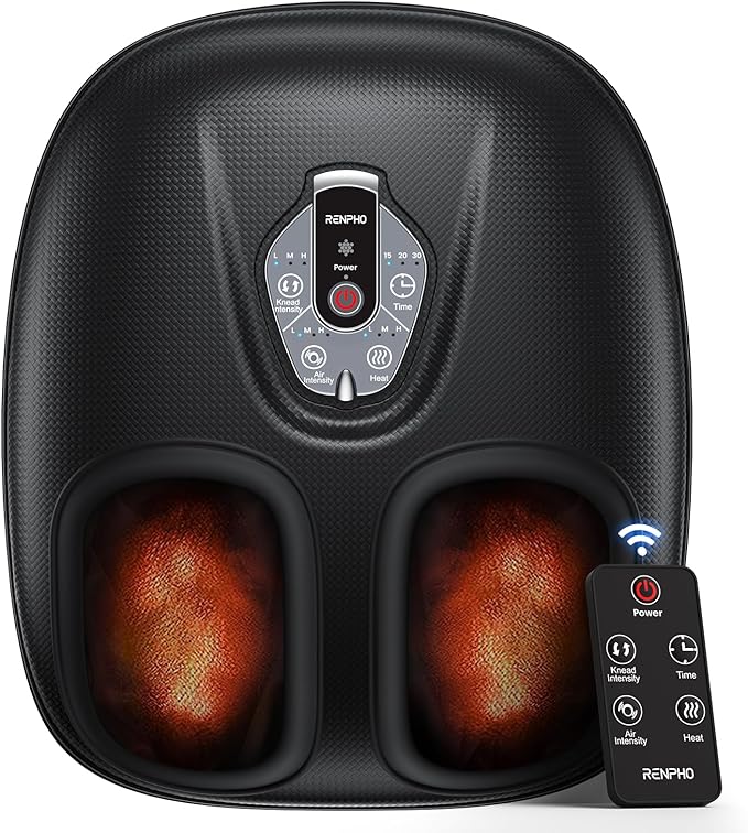 Renpho Foot Massager with Heat & Remote 2025 Model.