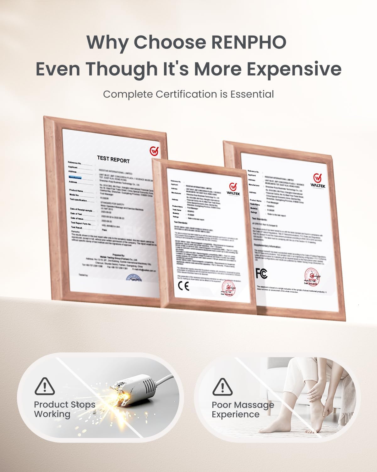 Renpho Foot Massager with Heat & Remote 2025 Model. - Black