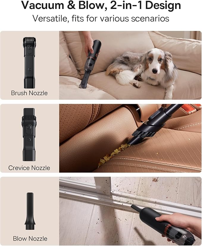 Baseus Car Vacuum Cleaner 2.0 (High Suction Mini Version) - Black