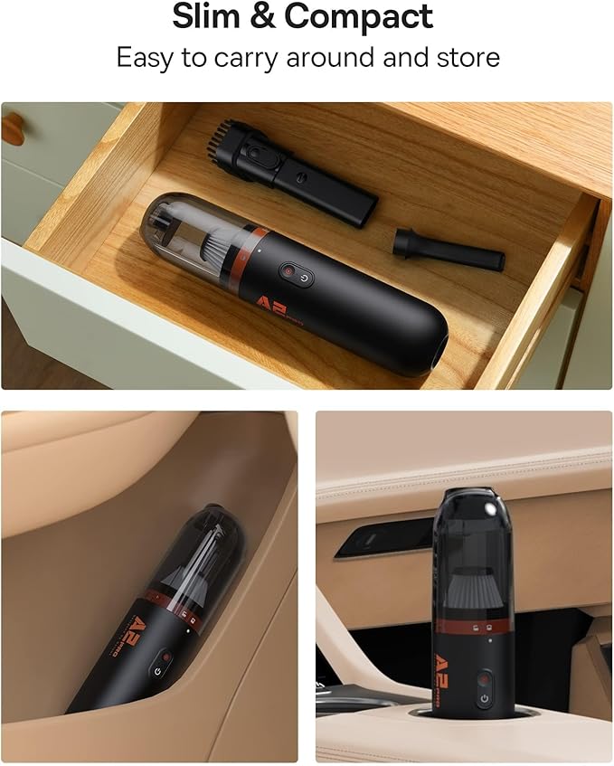 Baseus Car Vacuum Cleaner 2.0 (High Suction Mini Version) - Black