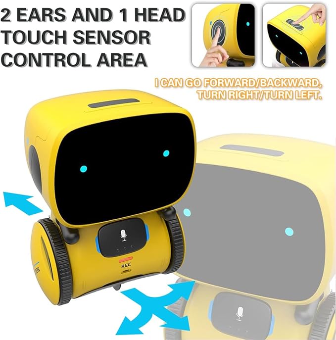 Smart Talking Robot Toy for Kids (AI Voice Model) - Yellow