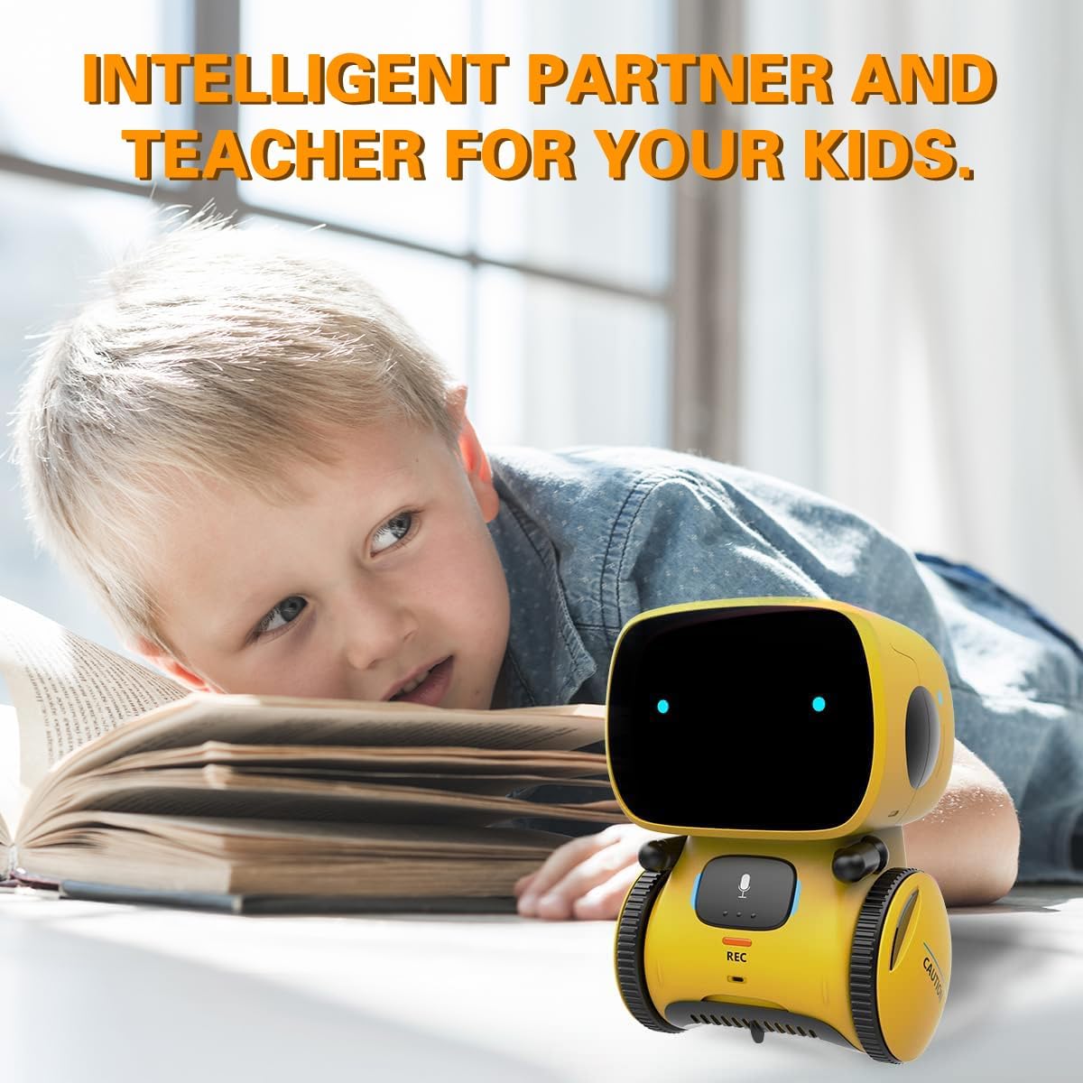 Smart Talking Robot Toy for Kids (AI Voice Model) - Yellow