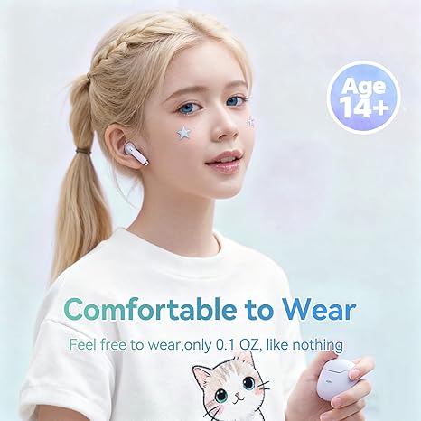 True Wireless Earbuds (Bluetooth 5.x, Noise-Cancelling) - white