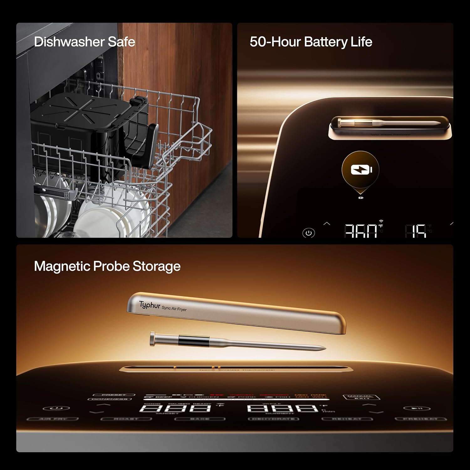 Smart Air Fryer 4 L App-Controlled (2025 Edition) - Black