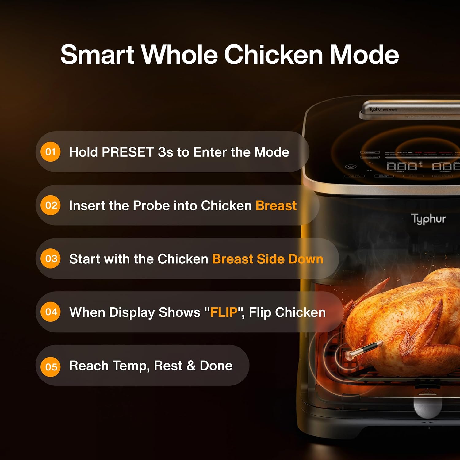Smart Air Fryer 4 L App-Controlled (2025 Edition) - Black